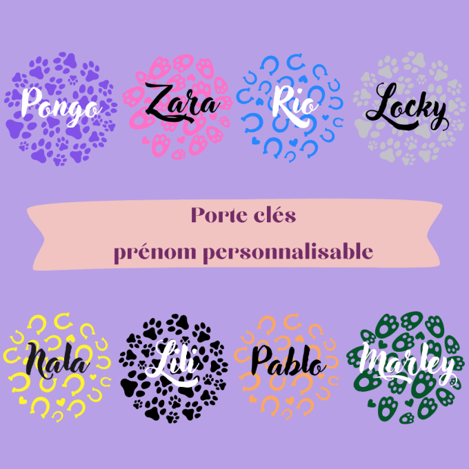 Porte clés personnalisable prénom